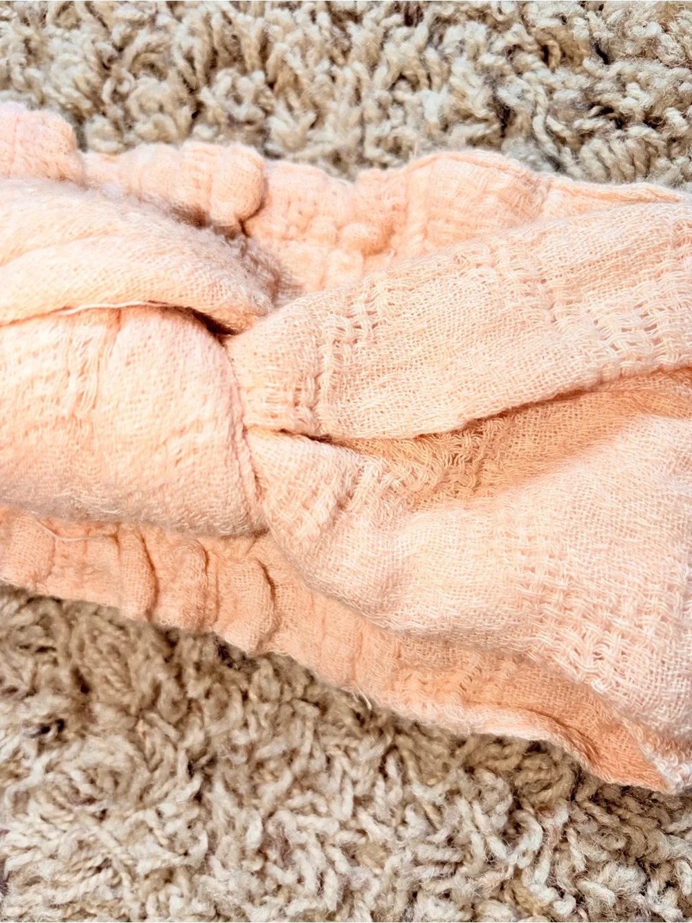 NWOT Aerie Peach Knotted Fabric Headband Soft New